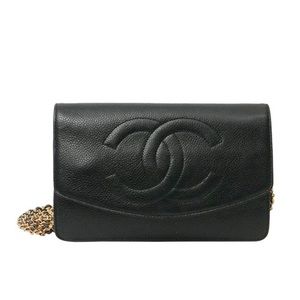 2 black leather bags